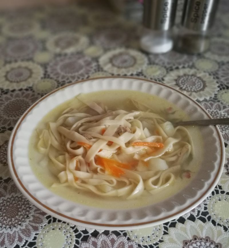 Лапша домашняя с курицей — рецепт с фото пошагово