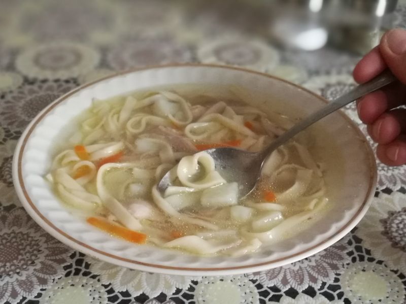 Лапша домашняя с курицей — рецепт с фото пошагово