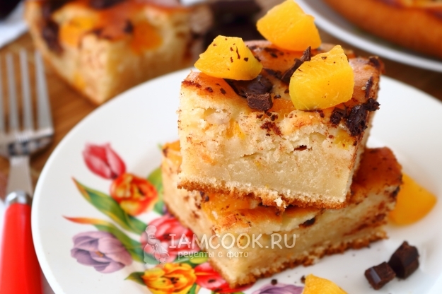 Рецепт заливного пирога с абрикосами