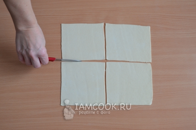 Разрезать тесто на квадратики