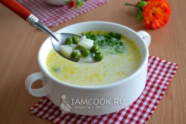 Сырный суп с лапшой и зелёным горошком – пошаговый рецепт приготовления с фото