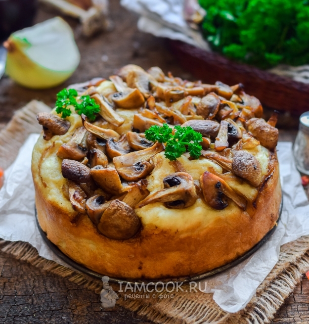 Рецепт постного пирога с грибами