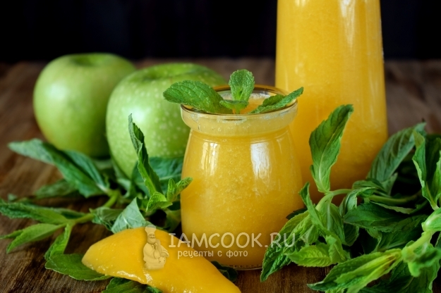 Рецепт смузи из яблока и консервированного манго