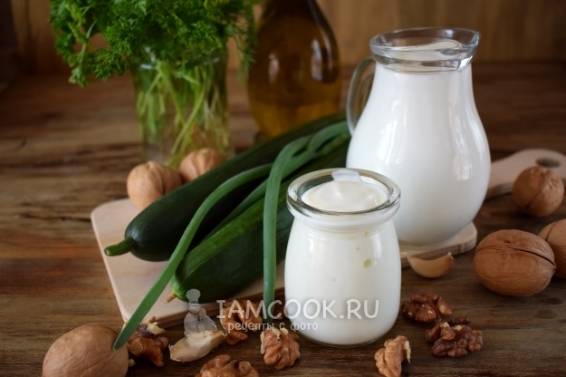 Ингредиенты для супа Таратор с йогуртом