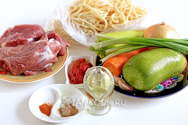 Ингредиенты для супа кесме по-киргизски