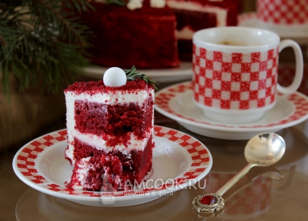 Торт «Красный бархат» с кремом чиз