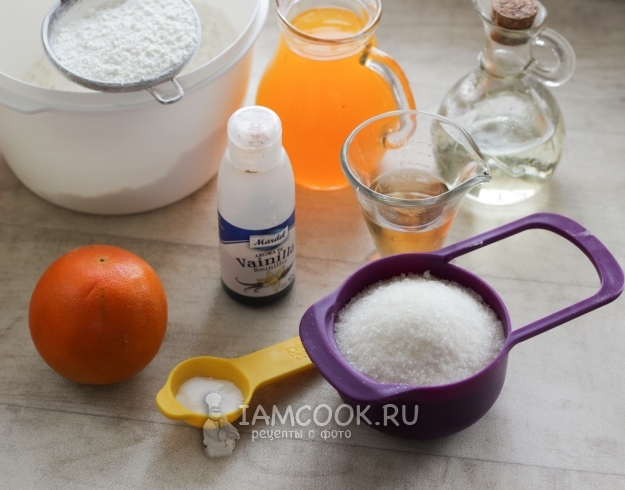 Ингредиенты для постного апельсинового торта