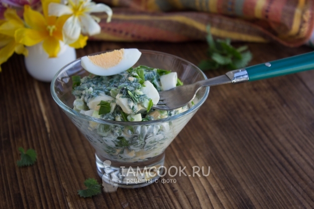 Рецепт салата из крапивы с яйцом