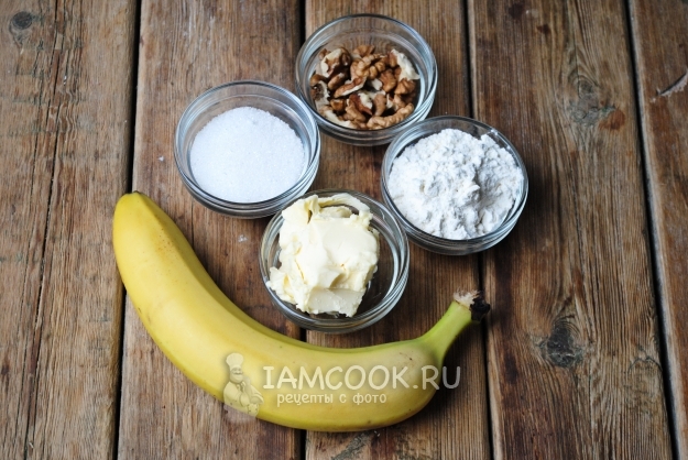 Ингредиенты для бананового крамбла