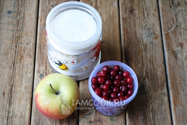 Ингредиенты для компота из яблок и вишни на зиму