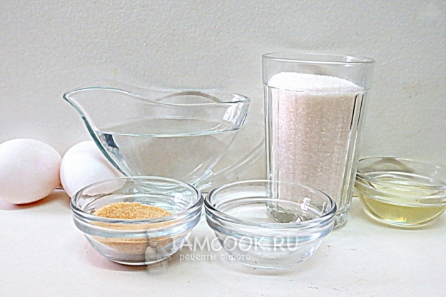 Ингредиенты для белково-заварного крема с желатином