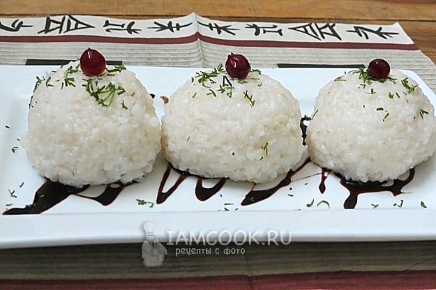 Фото гарнирных рисовых шариков