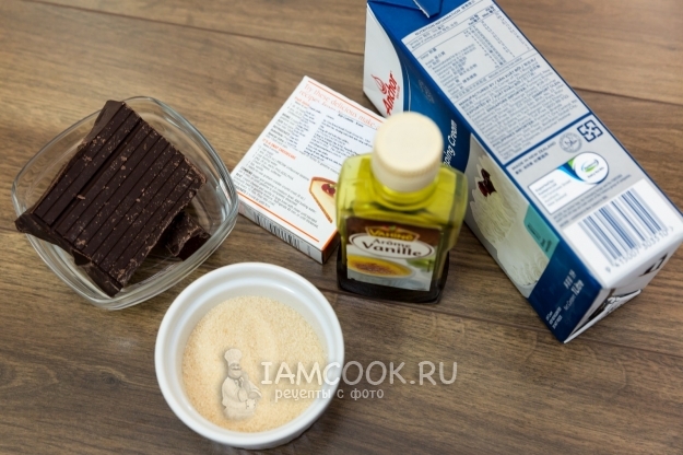 Ингредиенты для шоколадной панна-котты