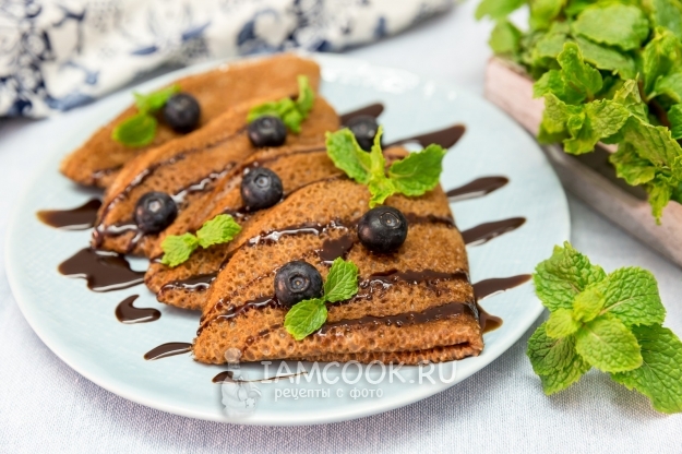 Рецепт блинов с шоколадно-ореховой пастой
