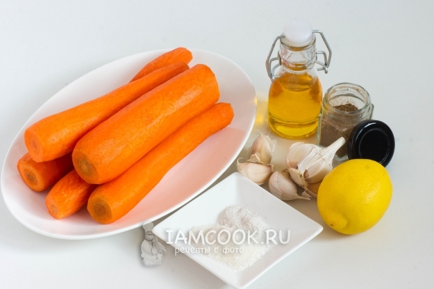 Ингредиенты для моркови по-корейски без уксуса и лука