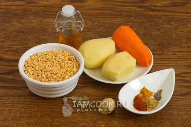 Ингредиенты для индийского горохового супа Дал