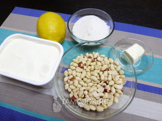 Ингредиенты для сметанного щербета с арахисом