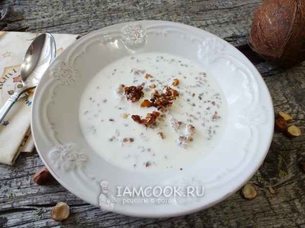 Рецепт гречки с кокосовым молоком и фундуком