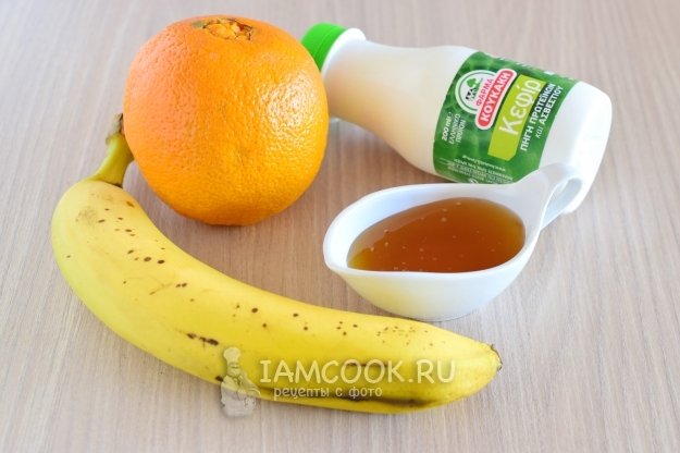 Ингредиенты для смузи из кефира с апельсином