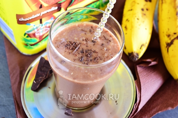 Рецепт шоколадного смузи с бананом и кокосовым молоком