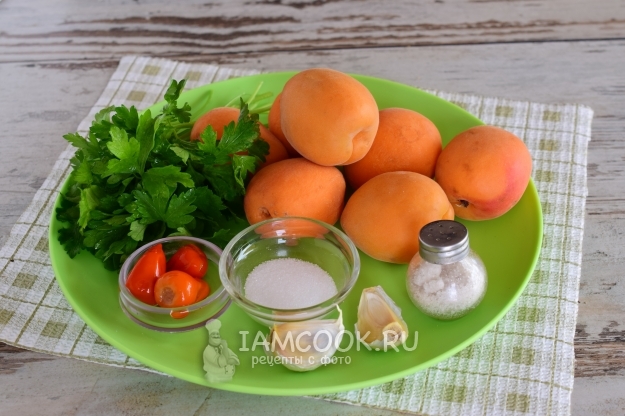Ингредиенты для абрикосового соуса