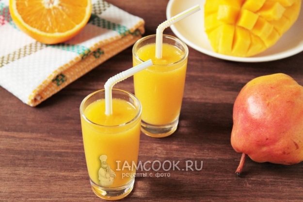 Рецепт смузи из свежего манго и груши