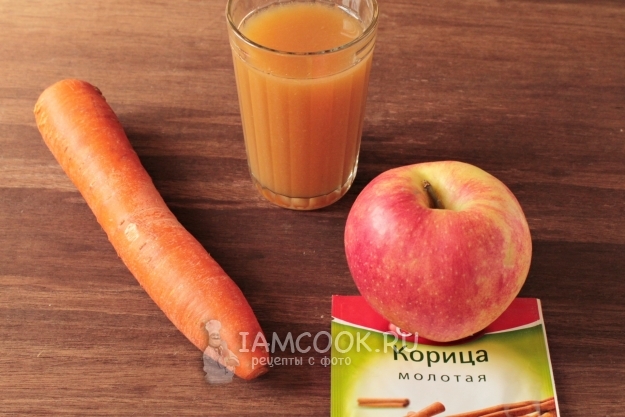 Ингредиенты для смузи из моркови и яблок