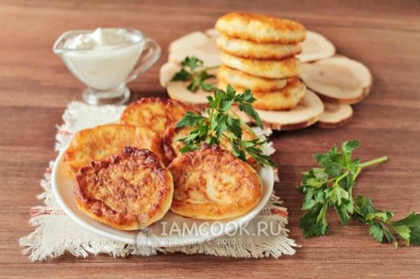 Сырные оладьи на кефире – пошаговый рецепт приготовления с фото