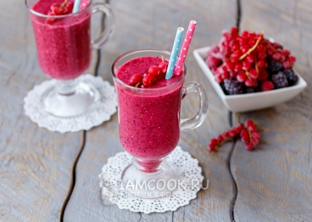 Рецепт ягодного смузи из замороженных ягод в блендере