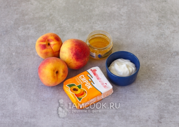Ингредиенты для запеченных персиков с творогом в духовке