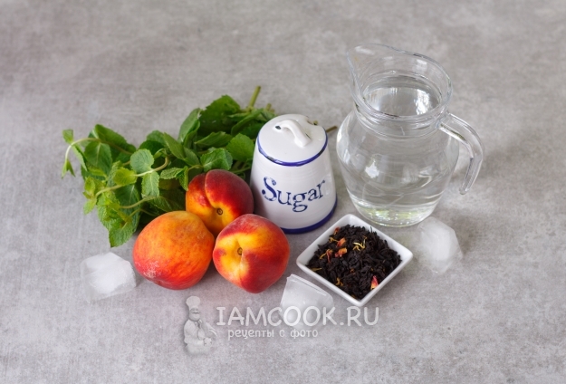 Ингредиенты для персикового чая