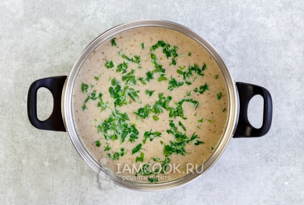 Рецепт супа-пюре из шампиньонов с чесноком