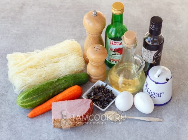 Ингредиенты для салата «Харусаме»