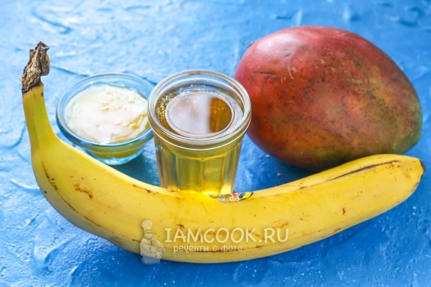 Ингредиенты для смузи с манго и бананом