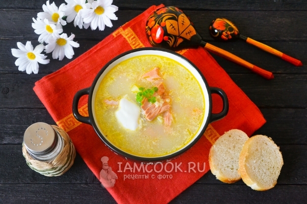 Рецепт супа из семги со сметаной