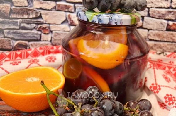 Компот из винограда на зиму - простой рецепт с пошаговыми фото