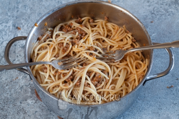 Рецепт спагетти болоньезе с грибами