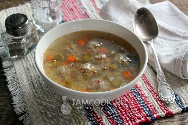 Рецепт супа с фрикадельками и киноа