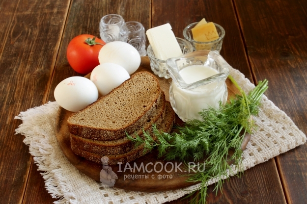 Ингредиенты для фриттаты с хлебом