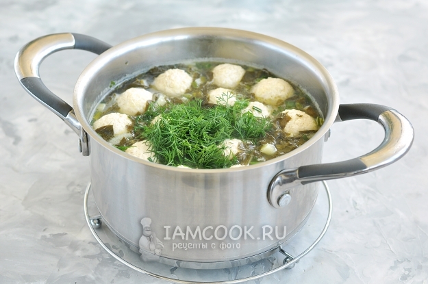 Рецепт щавелевого супа с фрикадельками