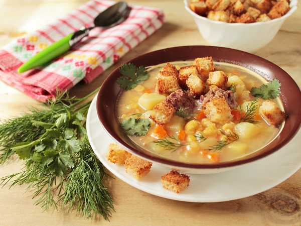 Гороховый суп-пюре (классический рецепт)
