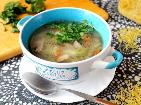 Суп из шампиньонов с картофелем и вермишелью — рецепт с фото пошагово +видео