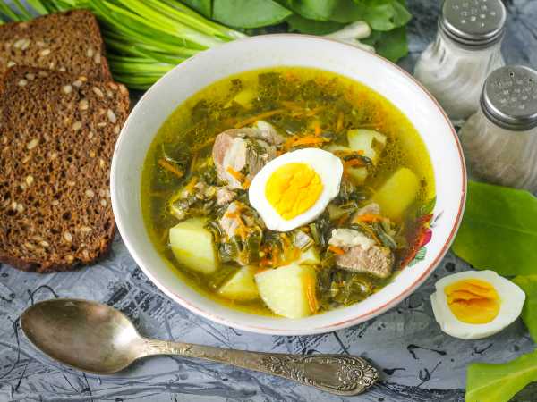 Щавелевый суп с яйцом (классический рецепт)