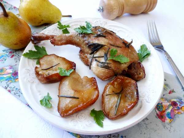 Утиные окорочка с картофелем и яблоками: пошаговый рецепт