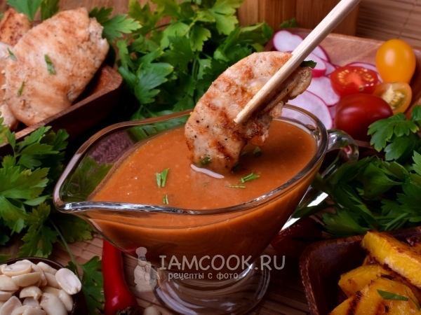Тайский соус из арахисового урбеча, рецепт с фото