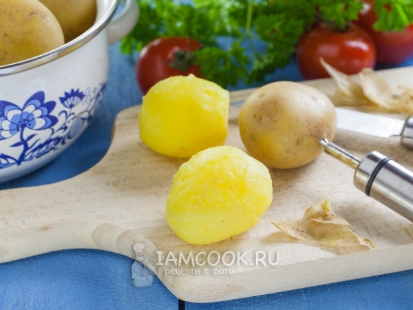 Вареная картошка в мундире, рецепт с фото