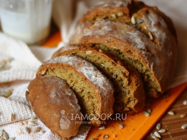 Ржаной хлеб на кефире без дрожжей, рецепт с фото