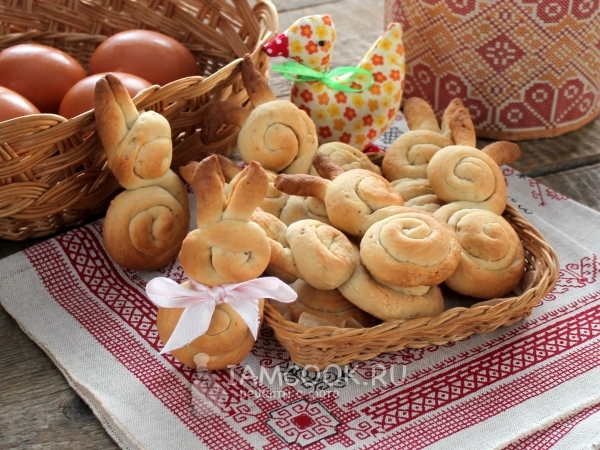 Пасхальное печенье «Зайчики», рецепт с фото