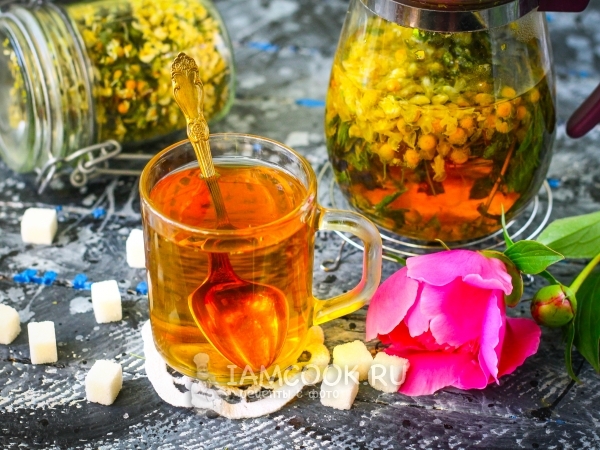 Цветочный чай (ромашка, акация, мята), рецепт с фото