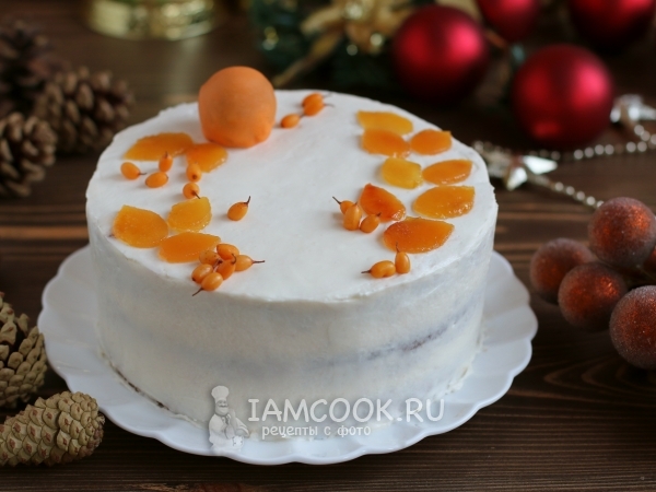 Морковный торт с айвой и крем-чизом, рецепт с фото